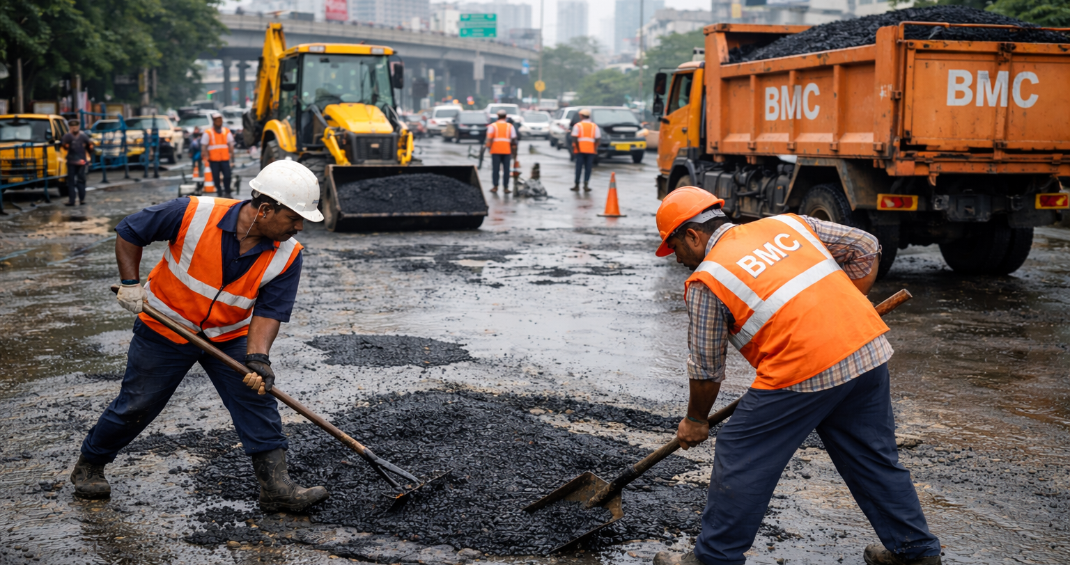 BMC Launches Citywide Drive to Repair Roads and Clean Drains Ahead of Monsoon chatgpt image feb 19, 2026, 11 58 42 am